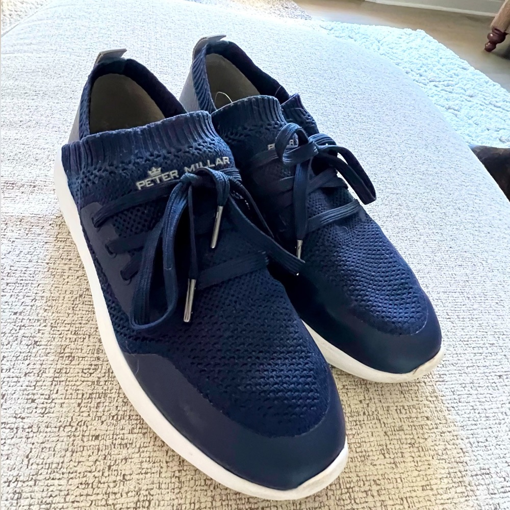 Peter Millar HYPERLIGHT Womens Sneaker Golf Shoe Navy Blue Womens Size 7